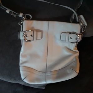Nwot Vintage white leather coach bag